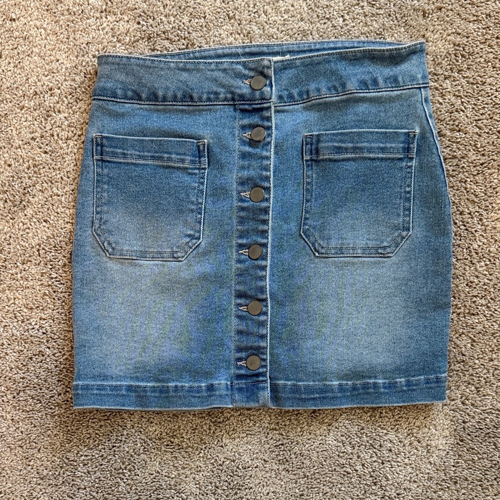 Classic Blue Denim Mini Skirt